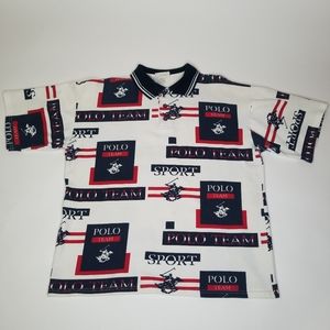 Vintage Polo Sport Club Bootleg All over print L